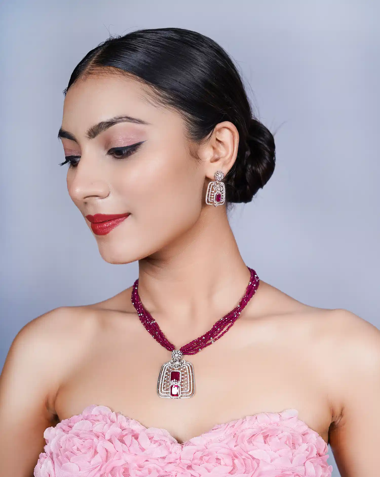 Royal Ruby Filigree Ensemble